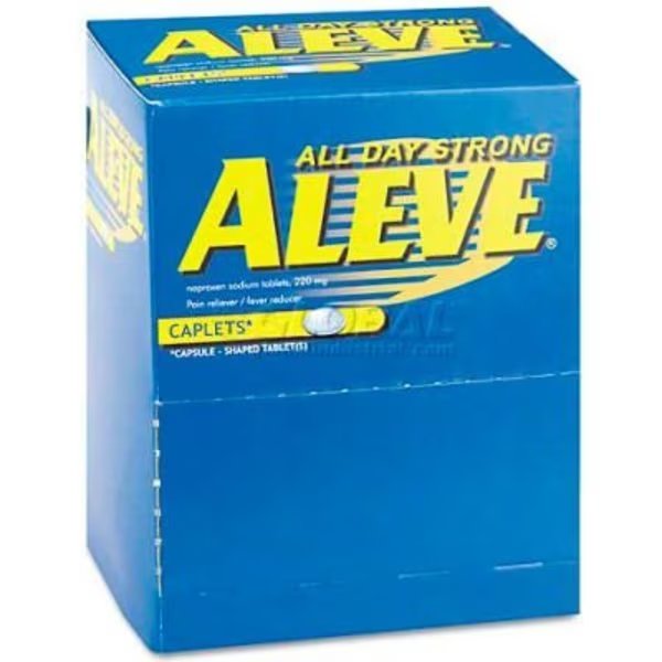 Aleve 82909533 Pain Reliever Tablets, 1 per Pack, 50 Packs/Box, Acme United, Mfr#: 82909533